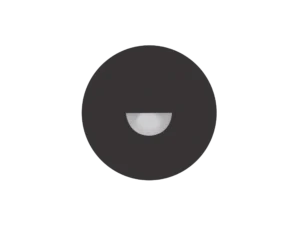 Pure Magnetinc Faceplate for Pure Indoor Step Light      Ø55mm Diameter Semi-Round Optics Black