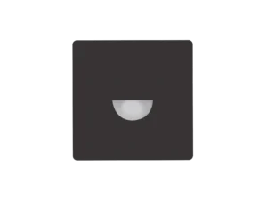 Pure Magnetinc Faceplate for Pure Indoor Step Light      55 x 55mm  Semi-Round Optics Black