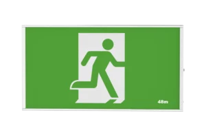 Pure Jumbo Surface Mount Exit Light 48M Single Sided 5W   Maintained IP20