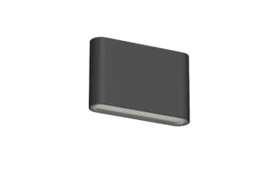 Pure Low Profile Up/Down Wall Light 6W  Black