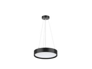 Suspension Kit with Ceiling Rose for Pure Platinum Oyster Lights Black